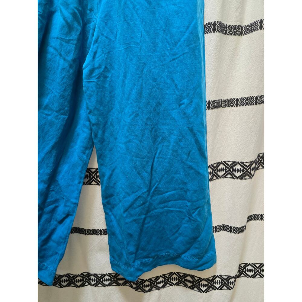NWT Young Fabulous & Broke blue wide leg cropped high waist linen blend pants XS - Picture 9 of 11